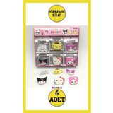 Toyfest Sanrio Figürlü Yumuşak Silgi - Hello Kitty - Kuromi - My Melody - Cinnamoroll 6 Lı Set - 6 Adet