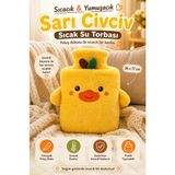 TOYFEST Sarı Civciv Peluş Sıcak Su Torbası Yumuşak Kılıflı Termofor Isınma ve Kışlık Kullanım