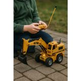 Toyfest Şarjlı Uzaktan Kumandalı 5 Kanal Sarı Ekskavatör Oyuncak Kepçe 35 Cm