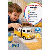 Toyfest Sesli Işıklı Die-Cast Minibüs 14 cm Çek Bırak Kapı Açılır Koleksiyon Araba - 1 Adet
