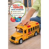Toyfest Sesli Işıklı Pilli Okul Otobüsü Oyuncak Sarı Servis Arabası Açılır Kapılı 3 Yaş+ - Çok Renkli