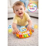 Toyfest Sesli ve Işıklı Piyanolu Ahtapot bebek Oyuncağı - 14 CM
