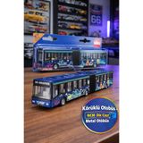TOYFEST Siku 1617 Mafsallı Otobüs Metal Model Oyuncak Şehir Otobüsü Körüklü Koleksiyon Aracı Mavi Mini 16 CM