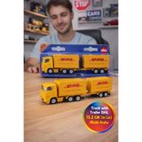 TOYFEST Siku DHL TIR Kamyon Römorklu Diecast Oyuncak Model Koleksiyonluk Metal Çekici Dorse Lisanslı 15.2 CM