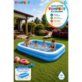 Toyfest Şişme Aile Havuzu Dikdörtgen Çocuk Havuzu 450 L 2 Boğumlu Bahçe Yazlık Havuz 262X175X48 cm