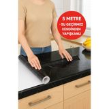 TOYFEST Siyah Mermer Desenli Kendinden Yapışkanlı Su Geçirmez Tezgah Kaplama Folyo – Parlak Yüzey 60x500 CM