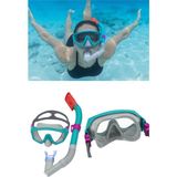 Toyfest Spark Wave Snorkel Set Dalış Maskesi Deniz Havuz Yüzücü Gözlüğü Gözlük Maske- Yeşil - (14 Yaş Üstü ) - 24068 - Renkli