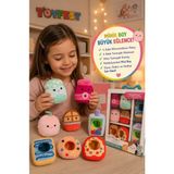 Toyfest Squishmallows Micromallows Snack Machine Deluxe Peluş Seti 8 Parça Lisanslı Mini 6 cm