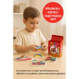 Toyfest Taşıtlar EVA Köpük Puzzle Seti – 3-7 Parçalı 5 Farklı Araçlı Eğitici Zeka Oyunu