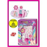 Toyfest Tokidas Glitter Nail Manicure - Ojeli Simli Stickerlı Parıltılı Tırnak Manikür Makyaj Güzellik Seti N01BA-PEMBE - Renkli