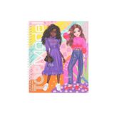 TOYFEST Top Model Kız Çocuk Spiral Aktivite Defteri Çizim Boyama Tasarım Kitabı