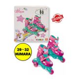 TOYFEST Unicorn Desenli Inline 3 Tekerlekli Paten - (29 - 32 Numara için Ayarlanabilir)