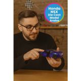 TOYFEST Uzak Doğu Serisi Honda NSX Mavi Açılır Kapılar Die Cast Çek Bırak Metal Model Araba 11 Cm 1:32