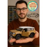Toyfest Uzak Doğu Serisi Toyota Land Cruiser 250 Prado Bej Açılır Kapılar DieCast Metal Model Araba 11 Cm