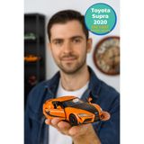 TOYFEST Uzak Doğu Serisi Toyota Supra 2020 Açılır Kapılar Die Cast Çek Bırak Metal Model Araba 11 Cm 1:32