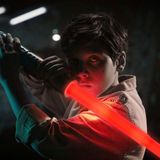 Toyfest Uzayıp Kısalan Sesli Işıklı Power Saber Işın Kılıcı Kırmızı - 90 cm
