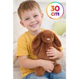 Toyfest Yumuşak Peluş Koyu Kahverengi Tavşan Uyku Arkadaşı 30 cm