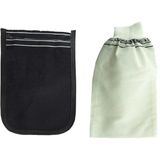 Toyigoo 2 Adet Kalın Siyah ve Beyaz Hamam Kesesi 25X17 cm TYG-84037RS - Renkli