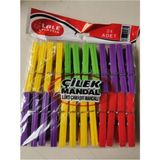 Toyigoo 24 Plastik Çilek Mandal ROYALEKS-L003 TYG-84037RS - Renkli - standart