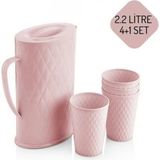 Toyigoo 4+1 Sürahi ve Bardak Su Seti 2.2 Lt TYG-84037RS - Renkli - --