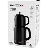 Toyigoo Awox Fresco Siyah Elektrikli Çay Makinesi Çaycı Set 1.7lt Su Isıtıcı + 1.2lt Demlik Paslanmaz - Renkli - Çok Renkli
