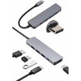 Toyigoo Çevirici Dönüştürücü Adaptör Macbook 3 In 1 Type-C To Hdmı USB 3.0 - Renkli