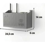 Toyigoo Duvar Tipi Wi-Fi Modem Saklama Kutusu(Gri) – Kablo Düzenleyici Router Raf Organizer IEG4546GV-458 - Çok Renkli