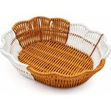 Toyigoo Elips - Papatya Hasır K.rengi - Beyaz Ekmek Sepeti 28X20CM IEG4546GV-458FJGHV - Renkli - Çok Renkli