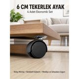 Toyigoo Halı ve Beton Uyumlu Kilitsiz Mobilya Tekerleği 4’lü - Lisinya - Çok Renkli