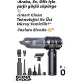 Toyigoo Kablosuz Şarjlı El Süpürgesi 2’si 1 Arada – Güçlü Vakum ve Üfleme Özellikli Mini Temizl - Çok Renkli