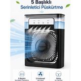 Toyigoo Modern Püskürtmeli Masaüstü Fan Geniş Su Haznesi, 5 Sis Çıkışı, 3 Kademe Fan Gücü - Lis - Çok Renkli