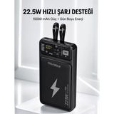 Toyigoo Powerbank Hızlı Şarj 10000 Mah Dahili Kablo Yeni Nesil - Renkli