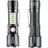 Toyigoo WS-2828 Ultra USB Şarjlı Polis El Feneri, Bekçi, Asker El Feneri Kırmızı Mavi Çakarlı 1000 L - 0,5