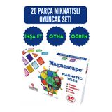 Toyika Magnespace Magnetic Tiles 3 Boyutlu Mıknatıslı Yapı Oyuncak Seti 20 Parça