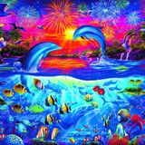 Toynk Yetişkinler ve Çocuklar için Bir Yunus Cenneti Okyanus Yapbozu | Zor 1000 Parça Yapboz Oyuncağı | Oyun Gecesi için Etkileşimli Zeka Tanıtımı | 71 x 50 cm