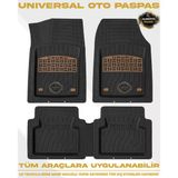 Toyota Auris Hb 2017 Model Uyumlu 4D Jkr Pro Ahşap Havuzlu Paspas Universal-Yumuşak Kaymaz Taban