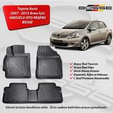 Toyota Auris Paspas Araca Özel Paspas 2007 - 2012 Arası BOSSE 3D Havuzlu Oto Paspas - Siyah