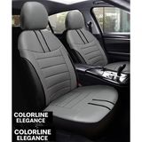 Toyota Chaser / Mark Ii / Aristo / Avalon 1980–2005 Colorline Elegance Serisi Deri Füme Siyah Koltuk Kılıfı - Modüler Standart - Füme - Siyah