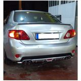 Toyota Corolla 06-10 Uyumlu Body Kit Difüzör 4 Çıkış Yuvarlak Gri Model 1