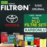 Toyota Corolla 1.6 Vvti Filtron Filtre Bakım Seti 2019-2021