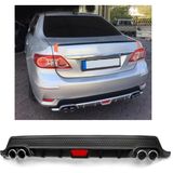 Toyota Corolla 10-12 Uyumlu Body Kit Difüzör 4 Çıkış Yuvarlak Siyah Model 2