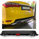 Toyota Corolla 12-19 Makyajsı Uyumlu Body Kit Difüzör 4 Çıkış Yuvarlak Siyah Model 2