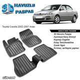 Toyota Corolla 2002-2007 3D Havuzlu Paspas