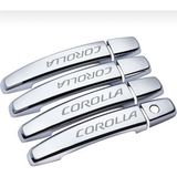 Toyota Corolla 2002-2012 Yazılı Krom Kapi Kolu 4 Kapi Paslanmaz Celik - 315 Gri