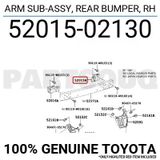 Toyota Corolla 2007-2013 Arka Tampon Demiri Bağlantı Ayağı Sağ (Metal) (Oem No: 52015-02130)