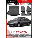 Toyota Corolla 2007 Model 4d Bagaj ve Pro Serisi Havuzlu Paspas Takımı - Siyah