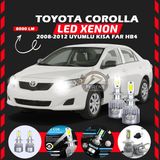 Toyota Corolla 2008-2012 Kısa Far Uyumlu Şimşek Etkili Led Xenon Performance Series Hb4