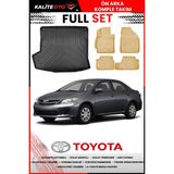 Toyota Corolla 2008 Model 4d Bagaj ve Pro Serisi Havuzlu Bej Paspas Takımı - Siyah