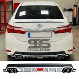 Toyota Corolla 2013 - 2018 Egzoz Görünümlü Gri Difüzör