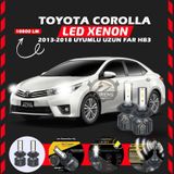 Toyota Corolla 2013-2018 Uzun Far Uyumlu Şimşek Etkili Led Xenon Premium Series Hb3